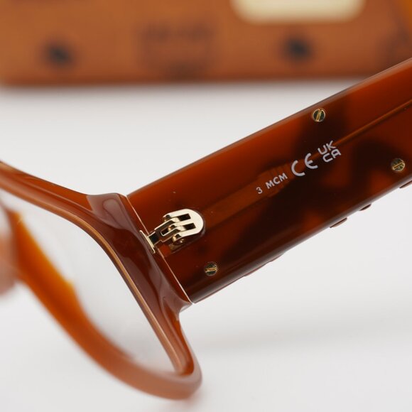 MCM MW5013 045 Square Eyeglasses - Shiny Light Brown 53mm - Picture 8 of 10